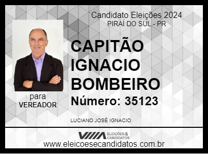 Candidato CAPITÃO IGNACIO 2024 - PIRAÍ DO SUL - Eleições