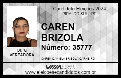 Candidato CAREN BRIZOLA 2024 - PIRAÍ DO SUL - Eleições