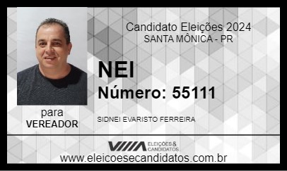 Candidato NEI 2024 - SANTA MÔNICA - Eleições