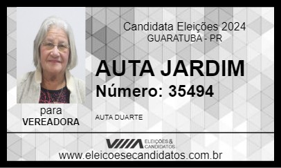 Candidato AUTA JARDIM 2024 - GUARATUBA - Eleições