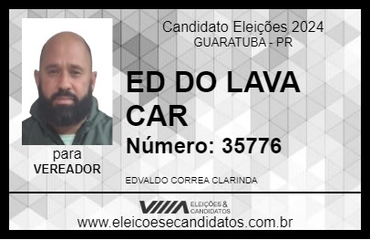 Candidato ED DO LAVA CAR 2024 - GUARATUBA - Eleições