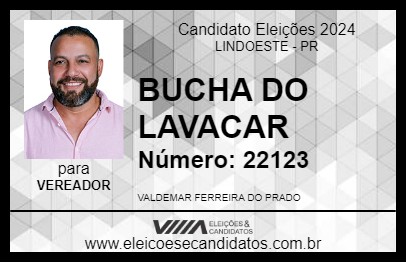 Candidato BUCHA DO LAVACAR 2024 - LINDOESTE - Eleições