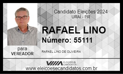 Candidato RAFAEL LINO 2024 - URAÍ - Eleições