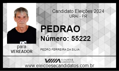 Candidato PEDRAO 2024 - URAÍ - Eleições