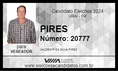 Candidato PIRES 2024 - URAÍ - Eleições