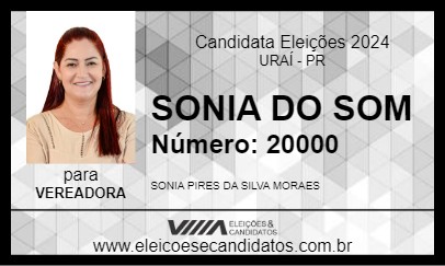 Candidato SONIA DO SOM 2024 - URAÍ - Eleições