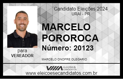 Candidato MARCELO POROROCA 2024 - URAÍ - Eleições