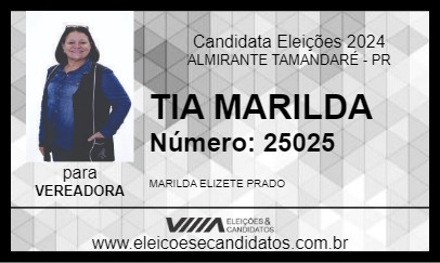 Candidato TIA MARILDA 2024 - ALMIRANTE TAMANDARÉ - Eleições