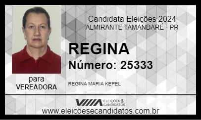 Candidato REGINA 2024 - ALMIRANTE TAMANDARÉ - Eleições