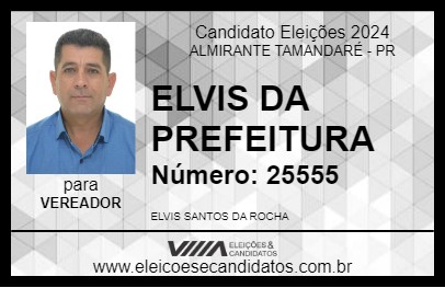 Candidato ELVIS ROCHA 2024 - ALMIRANTE TAMANDARÉ - Eleições