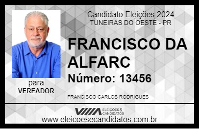 Candidato FRANCISCO DA ALFARC 2024 - TUNEIRAS DO OESTE - Eleições