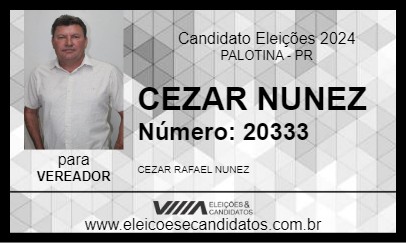 Candidato CEZAR NUNEZ 2024 - PALOTINA - Eleições