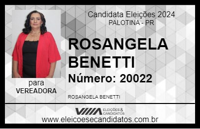 Candidato ROSANGELA BENETTI 2024 - PALOTINA - Eleições