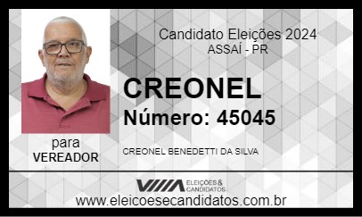 Candidato CREONEL 2024 - ASSAÍ - Eleições