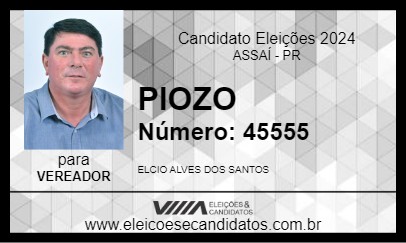 Candidato PIOZO 2024 - ASSAÍ - Eleições