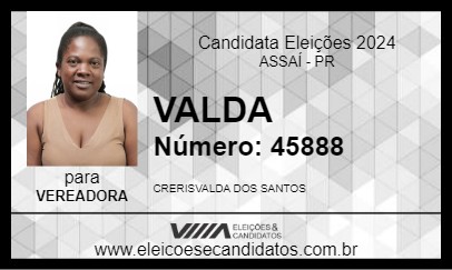 Candidato VALDA 2024 - ASSAÍ - Eleições