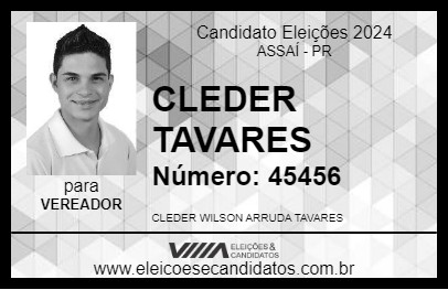 Candidato CLEDER TAVARES 2024 - ASSAÍ - Eleições