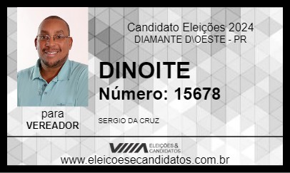 Candidato DINOITE 2024 - DIAMANTE D\OESTE - Eleições