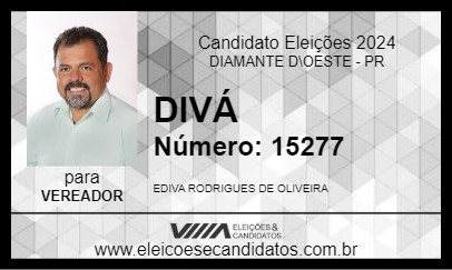 Candidato DIVÁ 2024 - DIAMANTE D\OESTE - Eleições