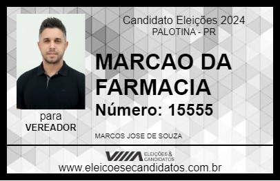 Candidato MARCAO DA FARMACIA 2024 - PALOTINA - Eleições