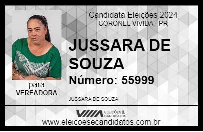 Candidato JUSSARA DE SOUZA 2024 - CORONEL VIVIDA - Eleições