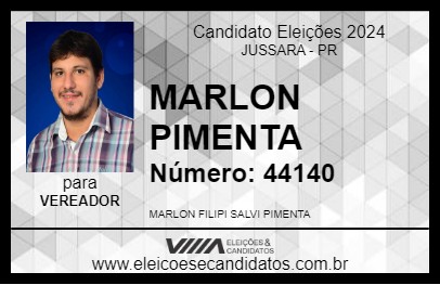 Candidato MARLON PIMENTA 2024 - JUSSARA - Eleições