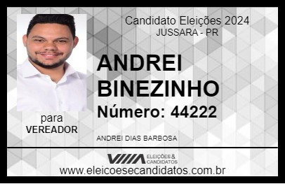 Candidato ANDREI BINEZINHO 2024 - JUSSARA - Eleições