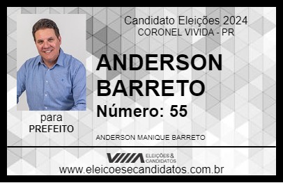 Candidato ANDERSON BARRETO 2024 - CORONEL VIVIDA - Eleições