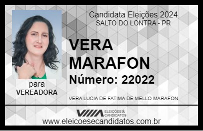 Candidato VERA MARAFON 2024 - SALTO DO LONTRA - Eleições