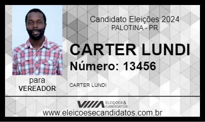 Candidato CARTER LUNDI 2024 - PALOTINA - Eleições