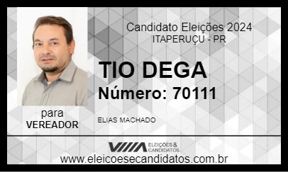 Candidato TIO DEGA 2024 - ITAPERUÇU - Eleições