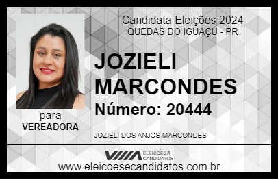 Candidato JOZIELI MARCONDES 2024 - QUEDAS DO IGUAÇU - Eleições