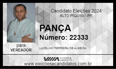 Candidato PANÇA 2024 - ALTO PIQUIRI - Eleições