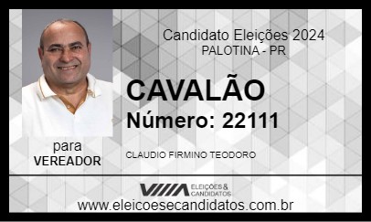 Candidato CAVALÃO 2024 - PALOTINA - Eleições