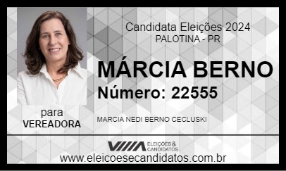 Candidato MÁRCIA BERNO 2024 - PALOTINA - Eleições