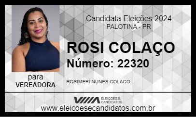 Candidato ROSI COLAÇO 2024 - PALOTINA - Eleições