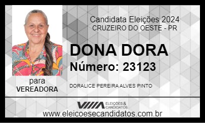 Candidato DONA DORA 2024 - CRUZEIRO DO OESTE - Eleições