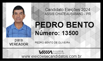 Candidato PEDRO BENTO 2024 - ASSIS CHATEAUBRIAND - Eleições