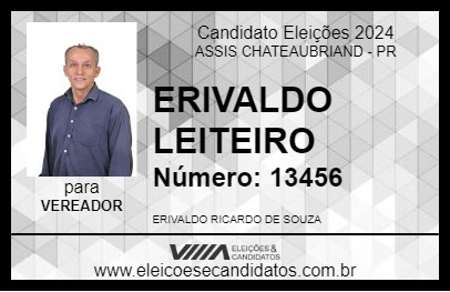 Candidato ERIVALDO LEITEIRO 2024 - ASSIS CHATEAUBRIAND - Eleições