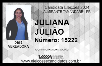 Candidato JULIANA JULIÃO 2024 - ALMIRANTE TAMANDARÉ - Eleições