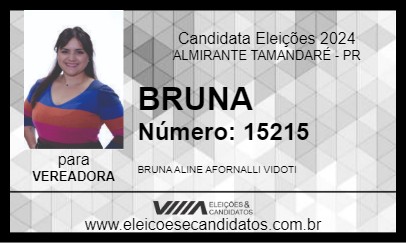 Candidato BRUNA 2024 - ALMIRANTE TAMANDARÉ - Eleições