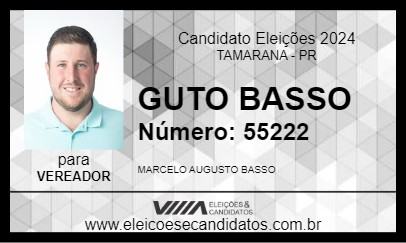 Candidato GUTO BASSO 2024 - TAMARANA - Eleições