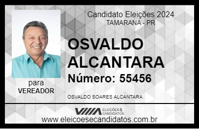 Candidato OSVALDO ALCANTARA 2024 - TAMARANA - Eleições