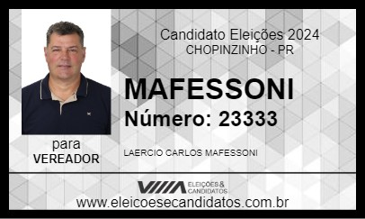 Candidato MAFESSONI 2024 - CHOPINZINHO - Eleições