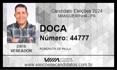 Candidato DOCA 2024 - MANGUEIRINHA - Eleições