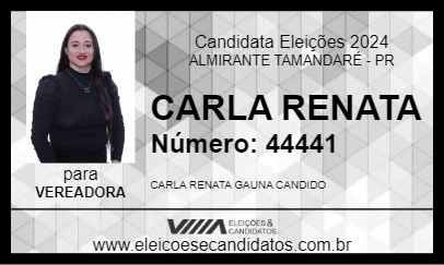 Candidato CARLA RENATA 2024 - ALMIRANTE TAMANDARÉ - Eleições