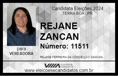 Candidato REJANE ZANCAN 2024 - TERRA BOA - Eleições