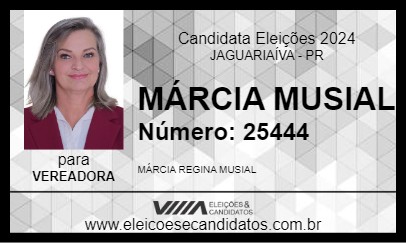 Candidato MÁRCIA MUSIAL 2024 - JAGUARIAÍVA - Eleições