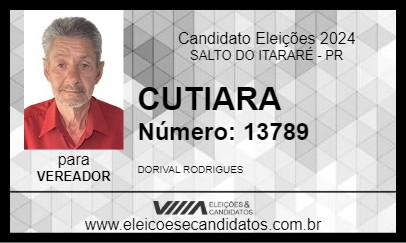 Candidato CUTIARA 2024 - SALTO DO ITARARÉ - Eleições