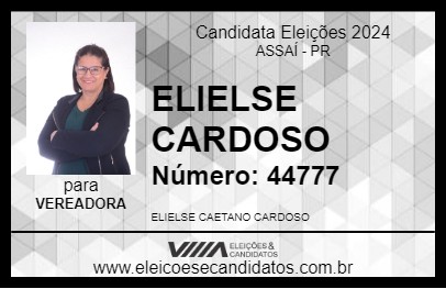 Candidato ELIELSE CARDOSO 2024 - ASSAÍ - Eleições